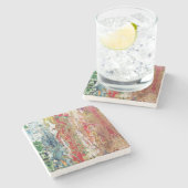 Symphony of Chaos -抽象芸術実在アーティストのパレット ストーンコースター (横)