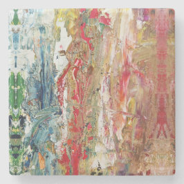 Symphony of Chaos -抽象芸術実在アーティストのパレット ストーンコースター