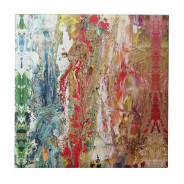 Symphony of Chaos -抽象芸術実在アーティストのパレット タイル