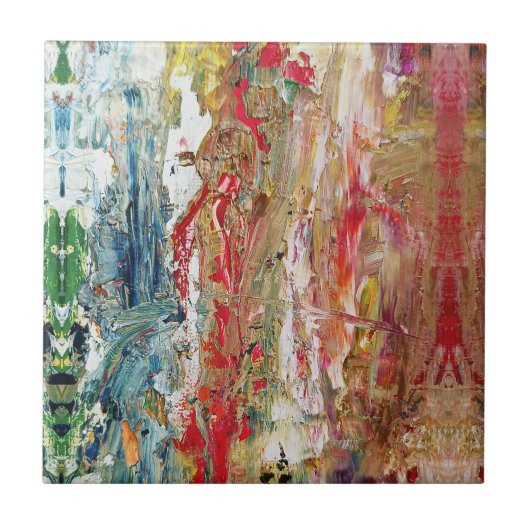 Symphony of Chaos -抽象芸術実在アーティストのパレット タイル (正面)