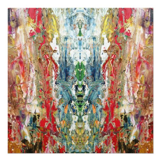 Symphony of Chaos -抽象芸術実在アーティストのパレット フォトプリント (正面)