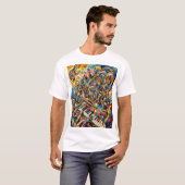 Symphony of Colors:抽象芸術ミュージカルアート Tシャツ (正面フル)