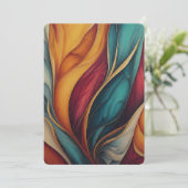 "Symphony of hues"ギフトカラフルカード+詩。 (スタンド正面)