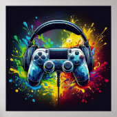 Symphony of Pixels & Sound: Vibrant Gaming Art ポスター (正面)