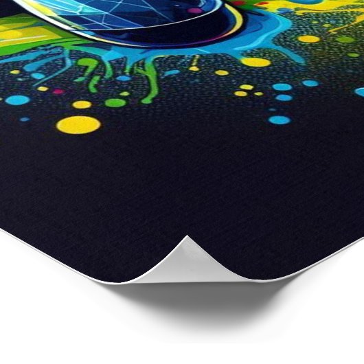 Symphony of Pixels & Sound: Vibrant Gaming Art ポスター (角)