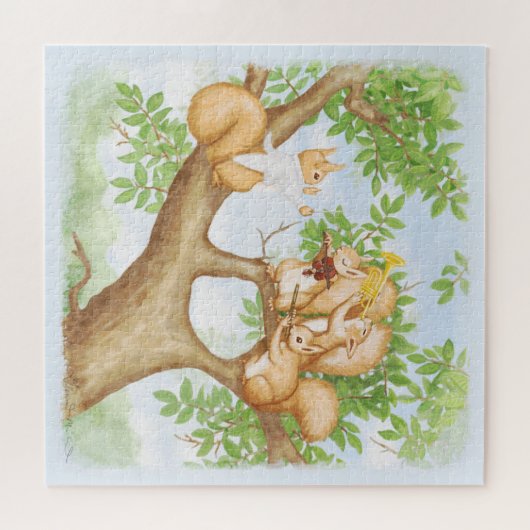 Symphony of Squirrels Canvas Print ジグソーパズル (横)