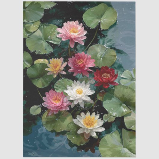 Symphony of Water Lilies Decoupage 薄葉紙 (正面)