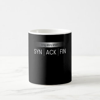 SYN ACK FIN ITハッカー・コード コーヒーマグカップ