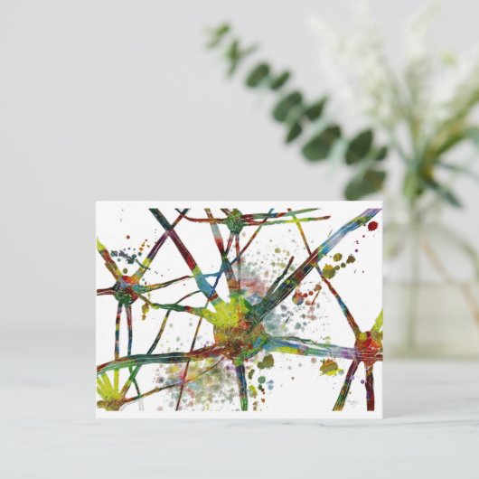 Synapses医療抽象芸術ギフト ポストカード (スタンド正面)