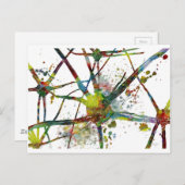 Synapses医療抽象芸術ギフト ポストカード (正面/裏面)