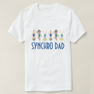 SYNCHROパパ同期スイミングドーターネーム Tシャツ