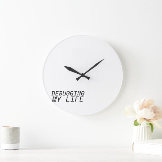 Synchronized Execution Minimalist ラージ壁時計 (ホーム)