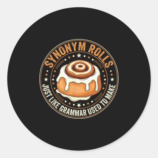 Synonym Rolls Just Like Grammar Used To Make Engli ラウンドシール (正面)