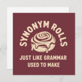 Synonym Rolls Just Like Grammar Used to Make Funny 招待状 (正面/裏面)