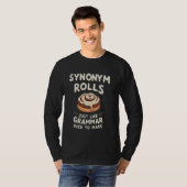 Synonym u2013転が Grammarの先生とEnglisおもしろいの同義語 Tシャツ (正面フル)