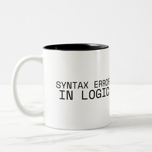 Syntax Error In Logic Minimalist ツートーンマグカップ (左)
