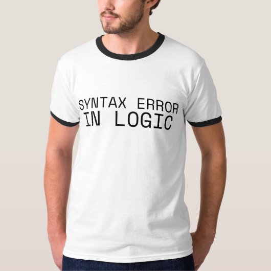 Syntax Error In Logic Minimalist Ringer T-Shirt Tシャツ (正面)