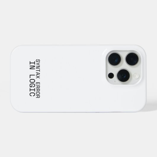 Syntax Error In Logic Minimalist Technical  iPhoneケース (裏面横)