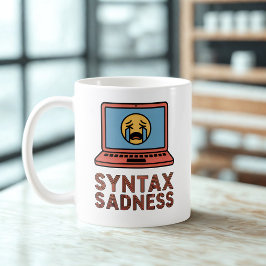 Syntax Sadness | Coding Burnout Design  コーヒーマグカップ