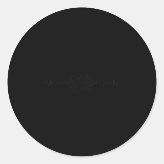 Synth-p New-wave-music Dark-wave Heartbeat Synthes ラウンドシール (正面)