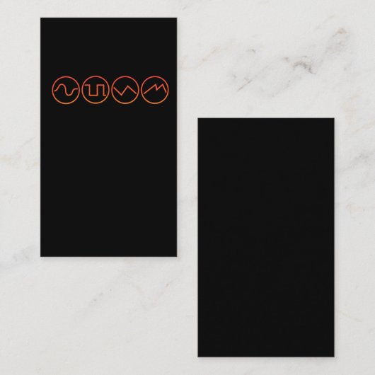 Synth Wave Synthesizer電子音楽制作者 名刺 (正面/裏面)