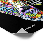 Synthea Psytrance Rainbow Peek A Boo Tattoo Poster ポスター (角)