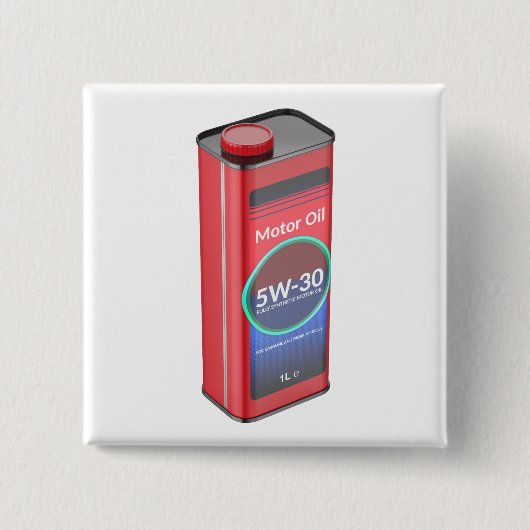 Synthetic car motor oil tin can 缶バッジ (正面)