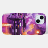 Synthwaveレトロ未来のハイパーカーの電話ケース Case-Mate iPhoneケース (裏面 (横))