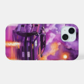 Synthwaveレトロ未来のハイパーカーの電話ケース iPhone 15ケース (裏面横)