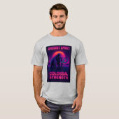 「Synthwave Mammoth Tシャツ | 古代の精神の損失 (正面フル)