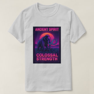 「Synthwave Mammoth Tシャツ | 古代の精神の損失