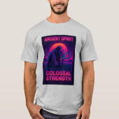 「Synthwave Mammoth Tシャツ | 古代の精神の損失 (正面)