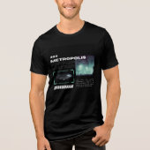 Synthwave Metropolis - Electropopキーボード トライブレンドTシャツ (正面)