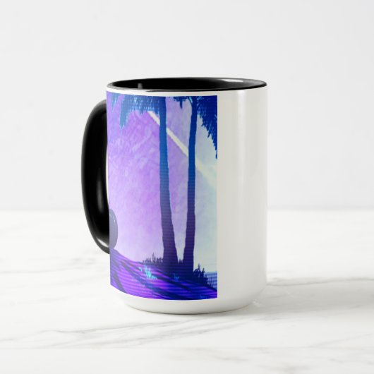 Synthwave Motorcycle Mug マグカップ (正面左)