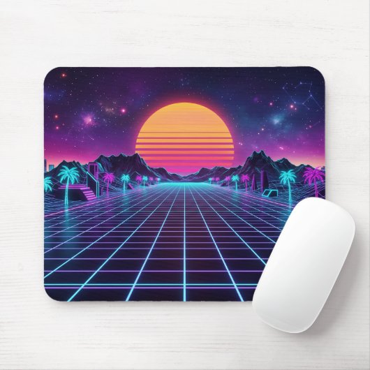 Synthwave Mouse Pad マウスパッド (マウス)