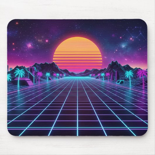 Synthwave Mouse Pad マウスパッド (正面)