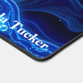 Synthwave Neon Wave Aesthetic Large デスクマット (コーナー)