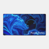 Synthwave Neon Wave Aesthetic Large デスクマット (正面)