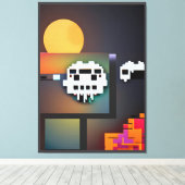 Synthwave Neurality Modernist キャンバスプリント (インサイチュ (ウッドフロア))