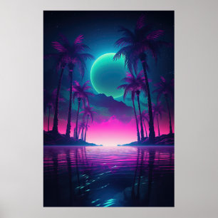 Synthwave Oasis：楽園への夜間脱出 ポスター