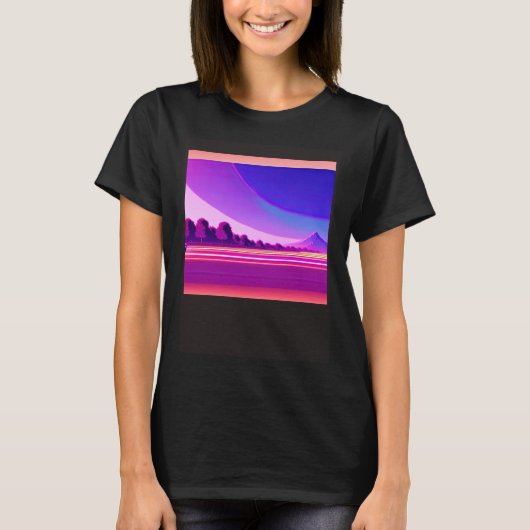 Synthwave outrun retrowave futuresynth sci fi  31 tシャツ (正面)