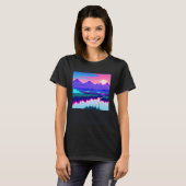 Synthwave outrun retrowave futuresynth sci fi  54 tシャツ (正面フル)