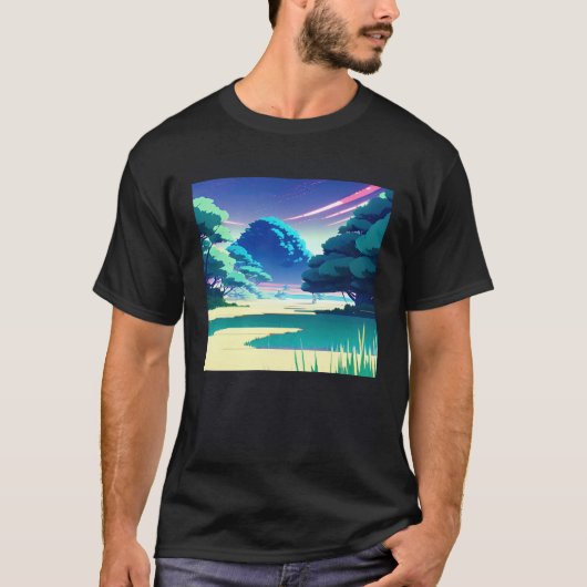 Synthwave outrun retrowave futuresynth sci fi  82 tシャツ (正面)