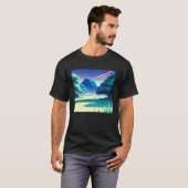 Synthwave outrun retrowave futuresynth sci fi  82 tシャツ (正面フル)