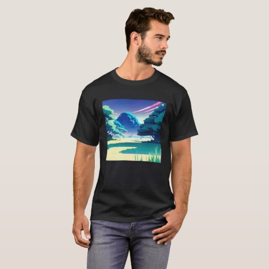 Synthwave outrun retrowave futuresynth sci fi 82 tシャツ (正面フル)