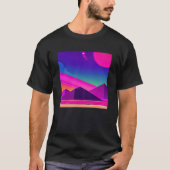 Synthwave outun retrowave futuresynth sci 20 tシャツ (正面)