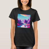 Synthwave outun retrowave futuresynth sci fi 10 tシャツ (正面)