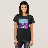 Synthwave outun retrowave futuresynth sci fi 10 tシャツ (正面フル)
