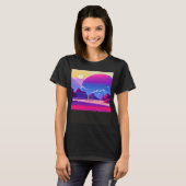 Synthwave outun retrowave futuresynth sci fi 23 tシャツ (正面フル)