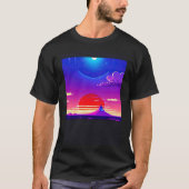 Synthwave outun retrowave futuresynth sci fi 30 tシャツ (正面)